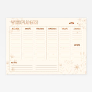 Weekplanner Bloemen