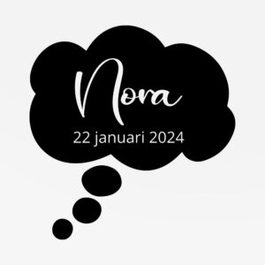 Geboortesticker Naamwolk