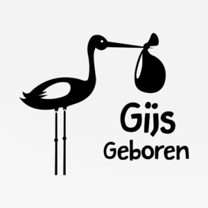 Geboortesticker Ooievaar