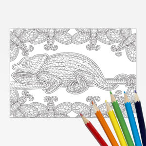 XL Kleurplaat - Kameleon
